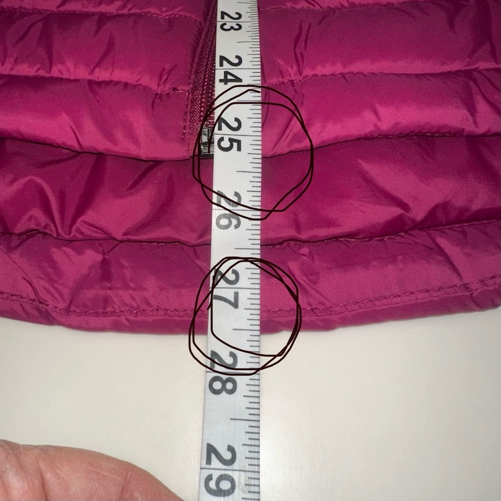 ZeroXposur Lightweight Wine/Burgundy Hi-Low Quilted Puffer Jacket Hooded Medium - Picture 14 of 14